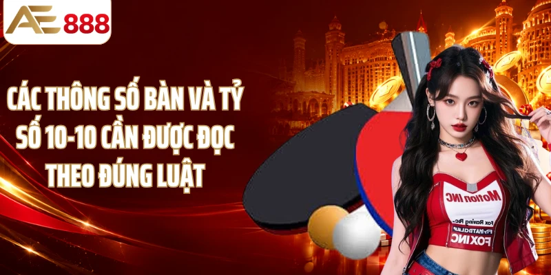 Các thông số bàn và tỷ số 10-10 cần được đọc theo đúng luật